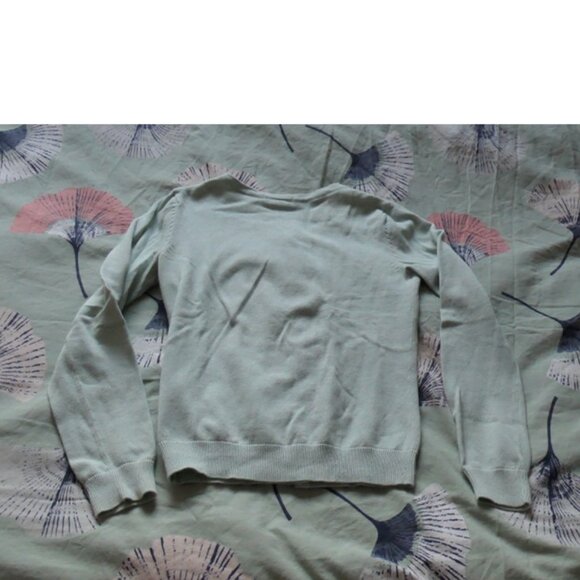 mint green buttoned cotton cardigan, H&M, XS, - Picture 2 of 7